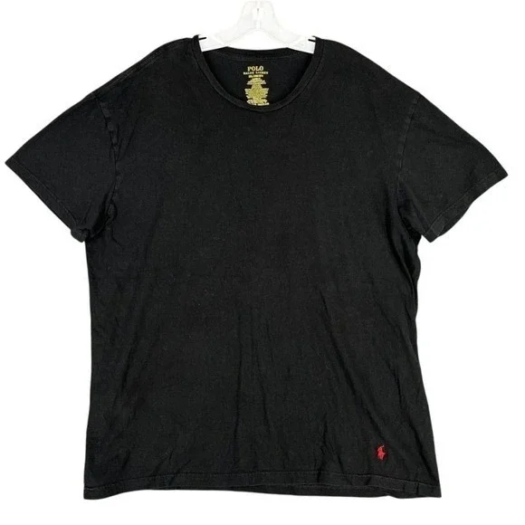 Polo Ralph Lauren Shirt Mens 2XL Black Tee Classic Fit Cotton Pony Embroidered